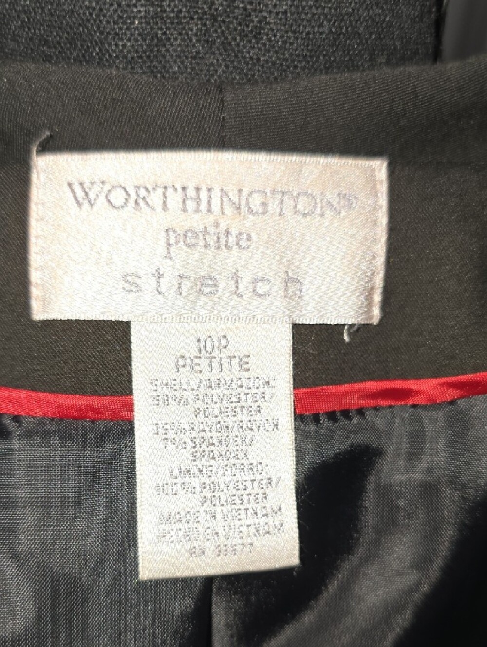 Worthington Black Single-Button Blazer Jacket Size 10P - Picture 12 of 12